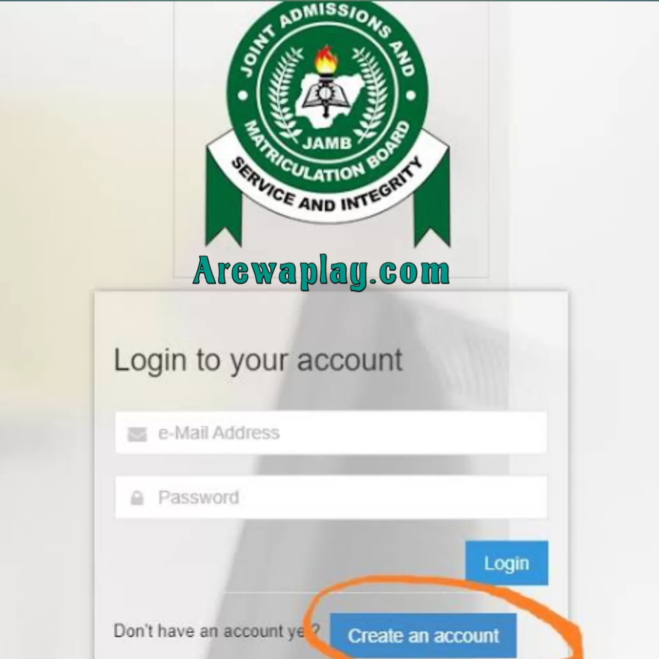 How To Create JAMB Profile And Login To JAMB Caps Account